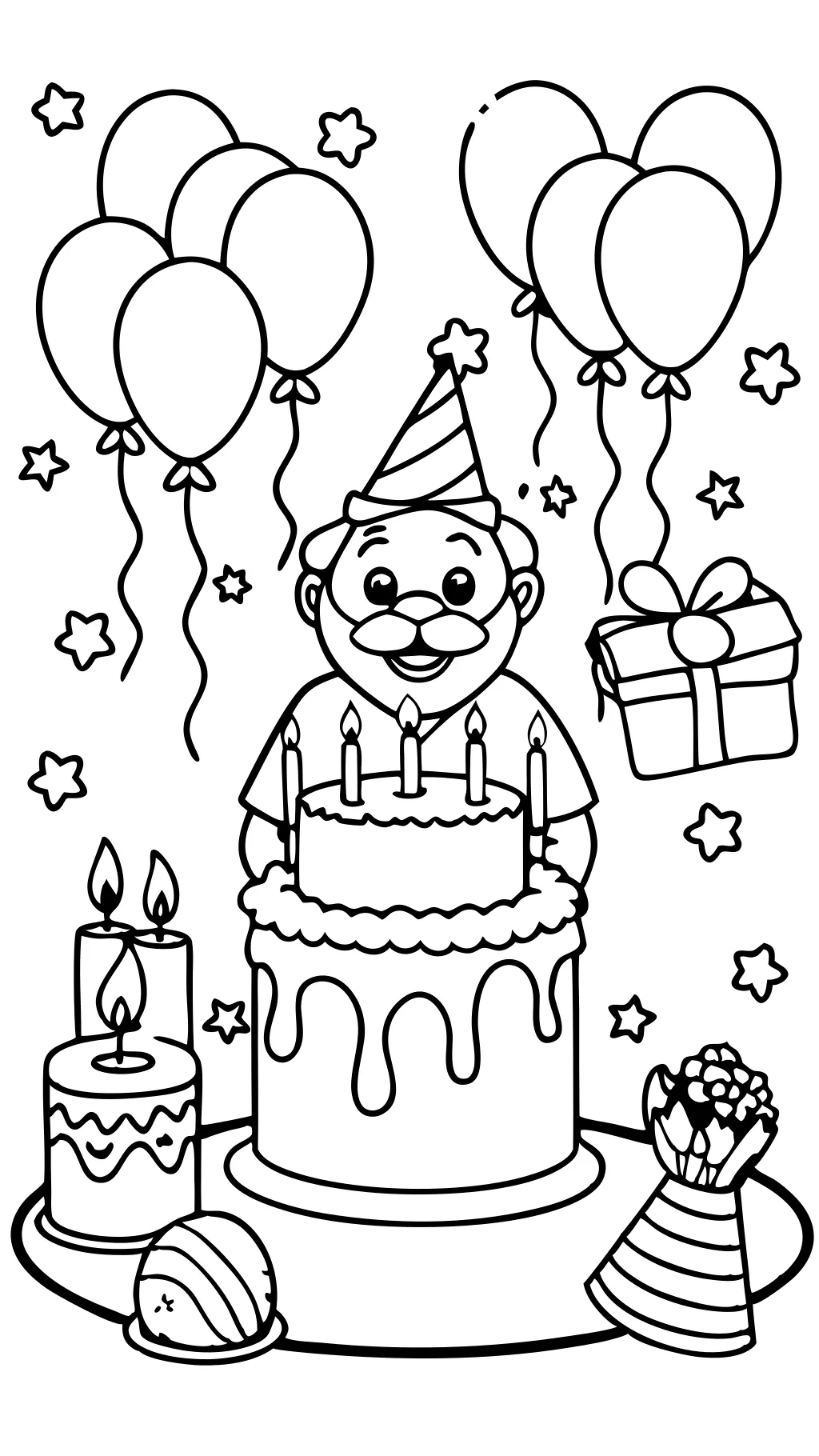 joyeux anniversaire grand-père coloriage